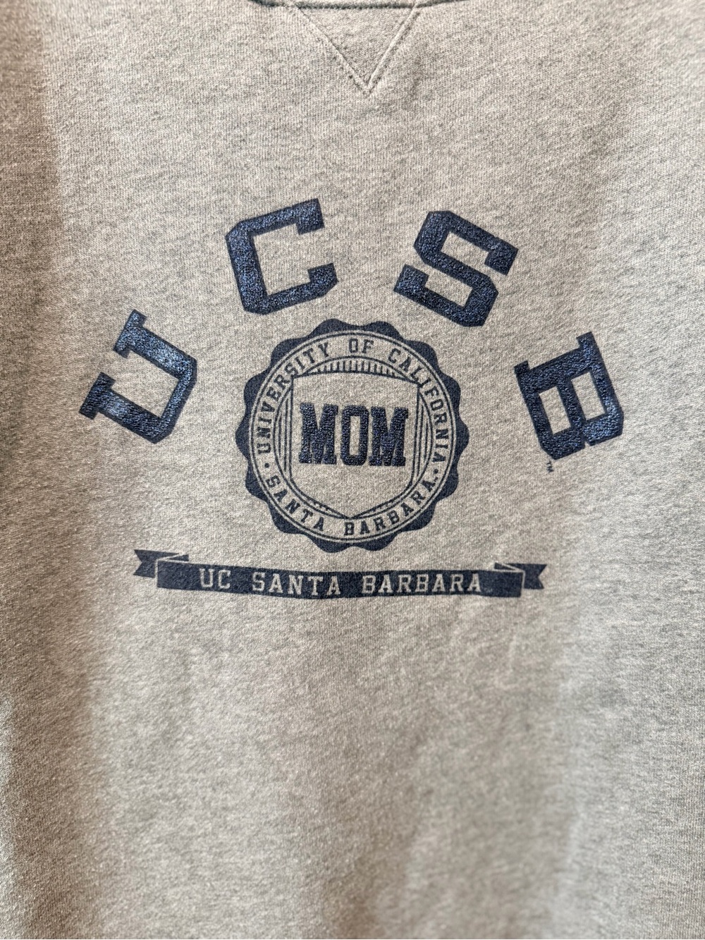 UC Santa Barbara “Mom” Gray Graphic Sweatshirt - Picture 3 of 5